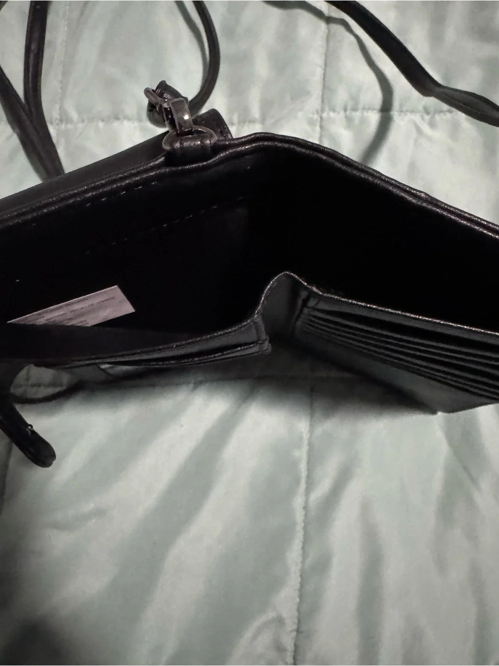 Black Crossbody Phone Wallet Slim Hands-Free Carry